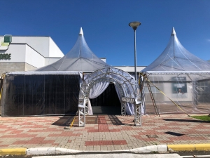TENDA CHAPEU DE BRUXA 10X10 TRANSPARENTE
